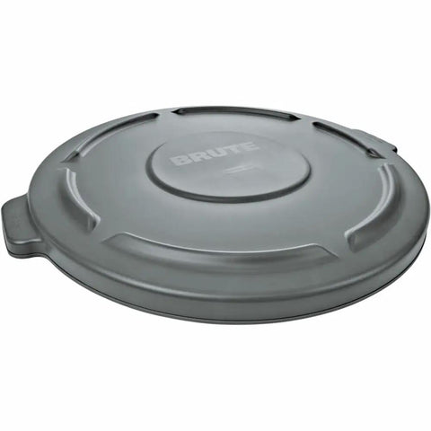 Brute 55 Gallon Container Lid with Snap Lock Seal Stackable Design for Space Saving Trash Cans All Plastic Gray UV Inhibitor