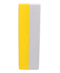 Side view of Push Button Control Station Box Four-Gang Industrial Grade ABS Plastic Enclosure, yellow and gray, IP65 rated.