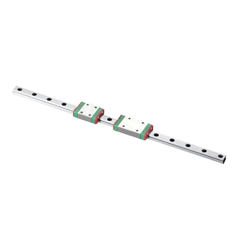 Ready To Roll Linear Rail Kit For DIY CNC And 3D Printer 100 To 1000 Mm Guide Rail With Two Blocks Hardened Steel For Max Rigidity Smooth Silent Glide Low Friction Durable Precision Upgrade Your Rig With Reliable Motion Parts showing full rail with dual blocks