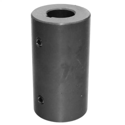Top Shelf 3 4 Inch Round Shaft Coupler 3 Inch Long Splice Sleeve featuring dual locking set screws for torque transfer.