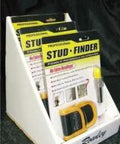 Heavy Duty Magnetic Stud Finder Locates Wood And Metal Framing Dead On Fast Prep For Mounting Large TV Screens Pictures Cabinets No Sweat Wall Locator Tool in display stand.