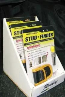 Heavy Duty Magnetic Stud Finder Locates Wood And Metal Framing Dead On Fast Prep For Mounting Large TV Screens Pictures Cabinets No Sweat Wall Locator Tool in display stand.