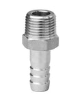 Beefy Stainless Steel 1/4 Inch Hose Barb to 1/8 Inch NPT Male Thread Hex Adapter Fitting for Air Water Fuel Lines 304 Stainless Heavy Duty Connector Pack of 5