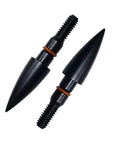 Two 100 Grain Field Points For Archery - 5/16 Inch Steel Screw In Tips, Durable Target Practice Field Points For Precision Accuracy, CNC Lathe Craft