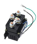 Universal 12V 500A Winch Solenoid Relay Contactor for Heavy Duty Upgrades, marine-grade build, shown with electrical connections