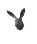 Vintage Cast Iron Rabbit Wall Hook Hella Sturdy Rustic Home Decor. Black rabbit design suitable for entryway or bathroom use.