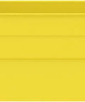 Side view of Heavy Duty Plastic Shelf Bins For Garage Closet And Drawer Organization 12-Inch By 11-Inch By 4-Inch Yellow 12-Pack Durable Storage Bins