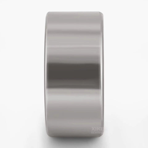 Side view of needle roller bearing, chrome steel, double sealed, dimensions 3/4 x 1 x 3/4 inch, heavy-duty, grease pre-lubricated.