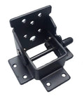 Black 90 Degree Self Locking Folding Hinge for tables, chairs, benches, beds, coffee tables. Heavy-duty hardware for stable furniture.