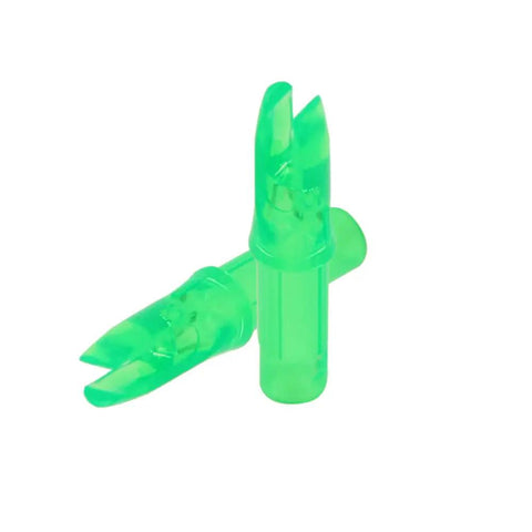Green Press-In Arrow Nocks for Carbon Arrows .244/.246 Throat, 50 Pack Plastic Nocks for Easy Install