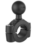Torque Handlebar Mount Base With One Inch Ball For Three Quarters To One Inch Bars, Clamp Rail Mount, black aluminum