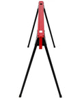 Heavy Duty Foldable Sawhorses 2 Pack 1000 Lb Weight Capacity Steel Work Stands viewed from the side showing A-frame design.