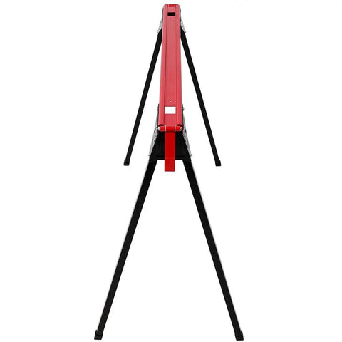 Heavy Duty Foldable Sawhorses 2 Pack 1000 Lb Weight Capacity Steel Work Stands viewed from the side showing A-frame design.