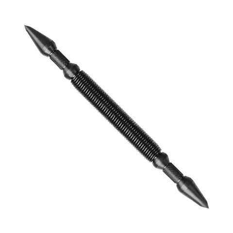 1-Piece Nail Setter Dual Head Center Hole Punch, spring loaded hand tool, 1/8 inch and 3/16 inch punch heads, black oxide finish
