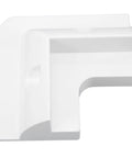 No Drill Solar Panel Corner Brackets Set Durable ABS Mounts for RVs and Boats 4 Pack, white ABS corner bracket detail view