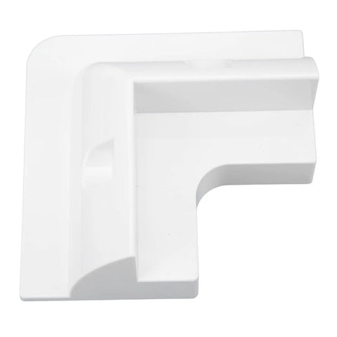 No Drill Solar Panel Corner Brackets Set Durable ABS Mounts for RVs and Boats 4 Pack, white ABS corner bracket detail view