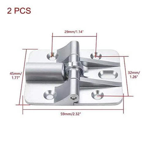 2 Pack Heavy Duty Adjustable Torque Door Hinge Set In Zinc Alloy Built To Last, 90 Degree Symmetric Torque With Pre Drilled Holes