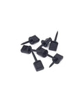 10 Piece Archery Target Nail Set Black Plastic Pins 5.3 cm Durable Archery Accessory shown from above on white background