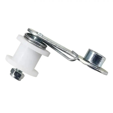 Heavy Duty Chain Tensioner Kit With Spring Roller And Guide Adjuster Pulley For Dirt Pit Bike Mini Moto ATV Quad Scooter Motor To Keep Your Ride Smooth And Tight Without Any Sagging Or Slippage, white roller and metal bracket