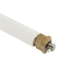 Heavy Duty Paper Shaft Roller for ZT410 and ZM400 Thermal Printers close-up showing brass mount and white shaft for reliable media feed.