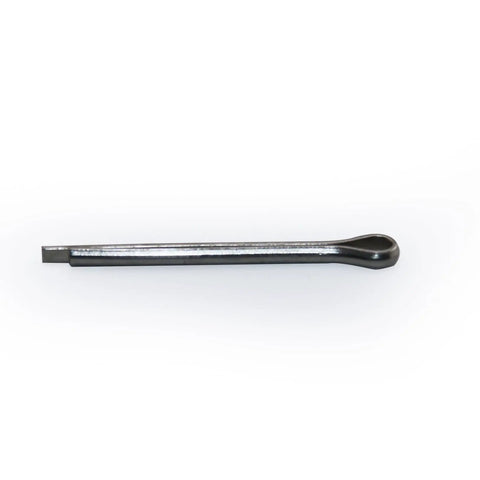 Outboard Propeller Installation Hardware Kit For 40 To 140 HP Engines Includes Brass Thrust Washer Spacer Washer Nut And Cotter Pin Durable Marine Grade Kit For Quick Reliable Prop Setup On Johnson And Evinrude Motors showing a metal cotter pin