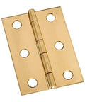 Brass 2-1/2 Inch Cabinet Hinges Bundle, 2 Pack With Screws Included, Broad Design For Oversized Cabinets And Drawers, Bright Brass Finish