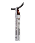 Hella Reliable Non Contact Voltage Detector For Catching Hot Wires Fast With Loud Audio Alert And Bright LED Indicator No Sweat DIY Electrical Safety Tool Featuring Pocket Slide Clip White Finish showing testing hot wire with LED alert.