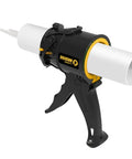 Compact Anti Drip Caulking Gun With Extreme Duty Build Lightweight ABS Frame 4 Inch Size For Tiny Gaps To Giant Jobs Reaches Tight Spots