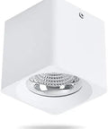 WKNHHL Recessed Lighting Housing Trim Kits White Cob Ceiling Spotlight Fixture Downlight Super Bright Square Aluminum Indoor Panel Light for Hallway Display Mall,White Ligh,Whit,Warm Light(3000k) white square spotlight fixture