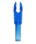 F Nock Double Lock Throat For Micro Shafts 0.166 Inch ID Fits G Nock And G UNI Systems 4mm 12 Pack Made In USA in Electric Blue