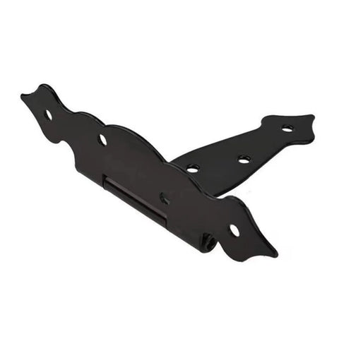 2 Pack 8 Inch T Strap Shed Door Hinges Black Tee Hinge Wrought Iron Gate Hinges for wood barn door hardware