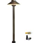 Brass Low Voltage Pathway Lights Outdoor 1 Pack With 2W LED G4 Bulb Garden Path Lighting IP65 Waterproof Landscape Lighting Wired