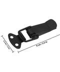 Spring Loaded Toggle Latch Cabinet Catch Set With Screws Black Medium Size 4 Pieces Hardware Kit For Doors Windows Cabinets And Lids