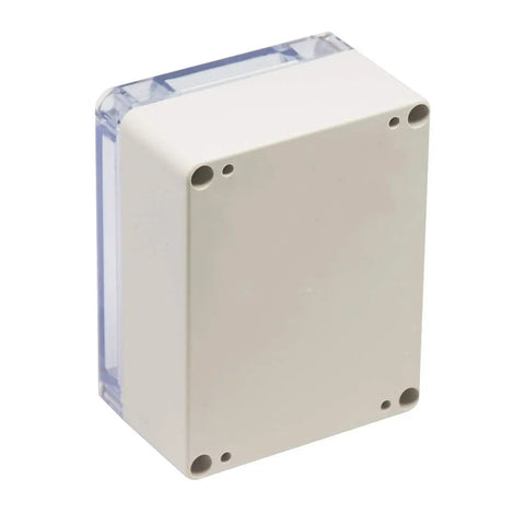 ABS Plastic Junction Box IP65 Waterproof Dustproof Electrical Enclosure With Clear Cover 4.5 By 3.5 By 2.2 Inch Gray