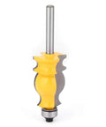 Dead Nuts Reliable 6mm Shank Handrail Router Bit For Woodworking Trimming And Molding with yellow carbide cutter head.