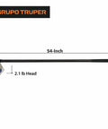 Lane Hoe No 3 with 54 inch fiberglass handle and forged one piece head, 8.5 inch blade for heavy duty garden use.