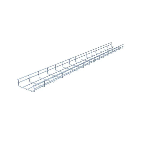 Versatile Wire Mesh Cable Tray 2 Pack Electro Zinc Plated Silver Steel Durable Budget Friendly Cable Organizer 59.06" Long