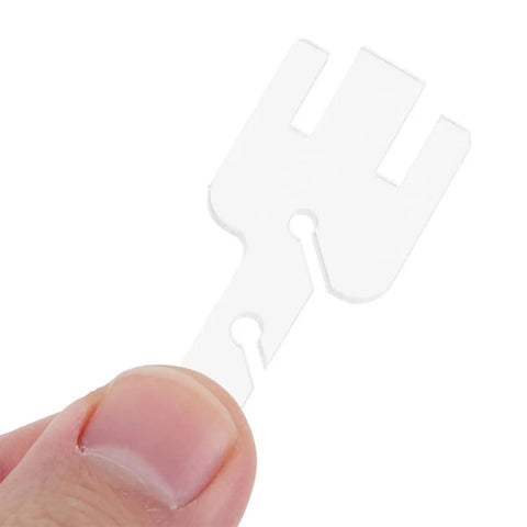 Yarn Tensioner Adapters for Knitting Machines, Compatible With Addi King, Removable Thread Tension Rods, Easy Install, Dialed-In Yarn Tension For Precise Control, Replacement Parts, Great for Beginners and Pros, Yarn-Saving Upgrade, clear plastic adapter close-up