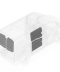 Fresh Gray Van Interior Door Wall Panel With Thick Padding And Reflective Foil Backing Includes Every Nut And Bolt For A Hassle Free Straight Swap On Ford Transit Medium Roof, shown in a transparent van model.