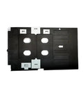 Three Pack Pvc Id Card Replacement Tray Made For Tx720 And Px660 Printers, showing a black and silver card tray design.