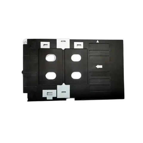 Three Pack Pvc Id Card Replacement Tray Made For Tx720 And Px660 Printers, showing a black and silver card tray design.