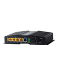 Rear view of Explorer II 5G Gateway Router For RVs And Boats With Dual Band WiFi 6 Dual SIM And Advanced Features Delivers Ultra Fast 3 Gbps Internet For Streaming Gaming Remote Work On The Go showing Ethernet ports and connections.