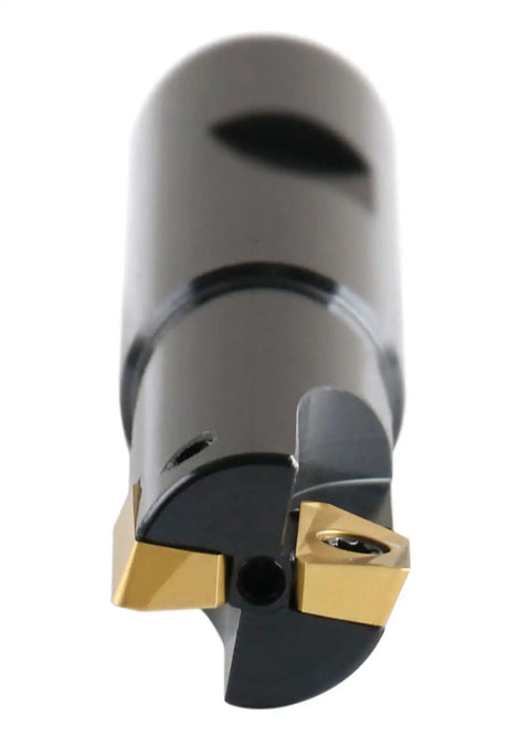 Five Eighth Inch 90 Degree Square Shoulder Indexable End Mill With Three And A Quarter Inch OAL Includes APKT11T3 Carbide Inserts Two Flute Milling Tool For Square Shoulder Face And Side Milling Applications