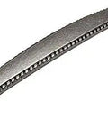 25 Pack Weathered Nickel Rope Scroll Cabinet Pull Handles, Five Inch Hole Centers, Five And A Half Inch Overall Length, angled view.