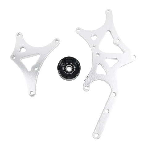 Driver Side Transmission Mount Bracket Kit For LS Trucks And SUVs 1999 To 2014 Engine Family With Alternator And Power Steering Pump Mounts Bolt On Heavy Duty Aluminum Build Easy Fit Car Accessory, aluminum bracket set