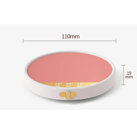 Smart Electric Coffee Mug Warmer Triple Temperature Settings Digital Display 110mm compact base with temperature settings.