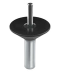 POWERTEC router centering pin and cone set; black plastic cone on a silver metal post