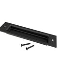 8-Inch Recessed Door Pull Pocket Handle Matte Black For Sliding Barn Doors Closets And Bifold Doors Durable Carbon Steel Finish