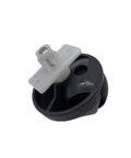 Front omni-directional wheel with white mounting hub, black caster for Roborock vacuum cleaners (1pc)