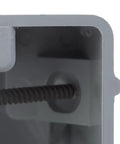 1 Gang Electrical Box for Lighting and Fans, Heavy Duty Ceiling Fan and Light Fixture Mount, gray box with depth adjustment and wire clamp